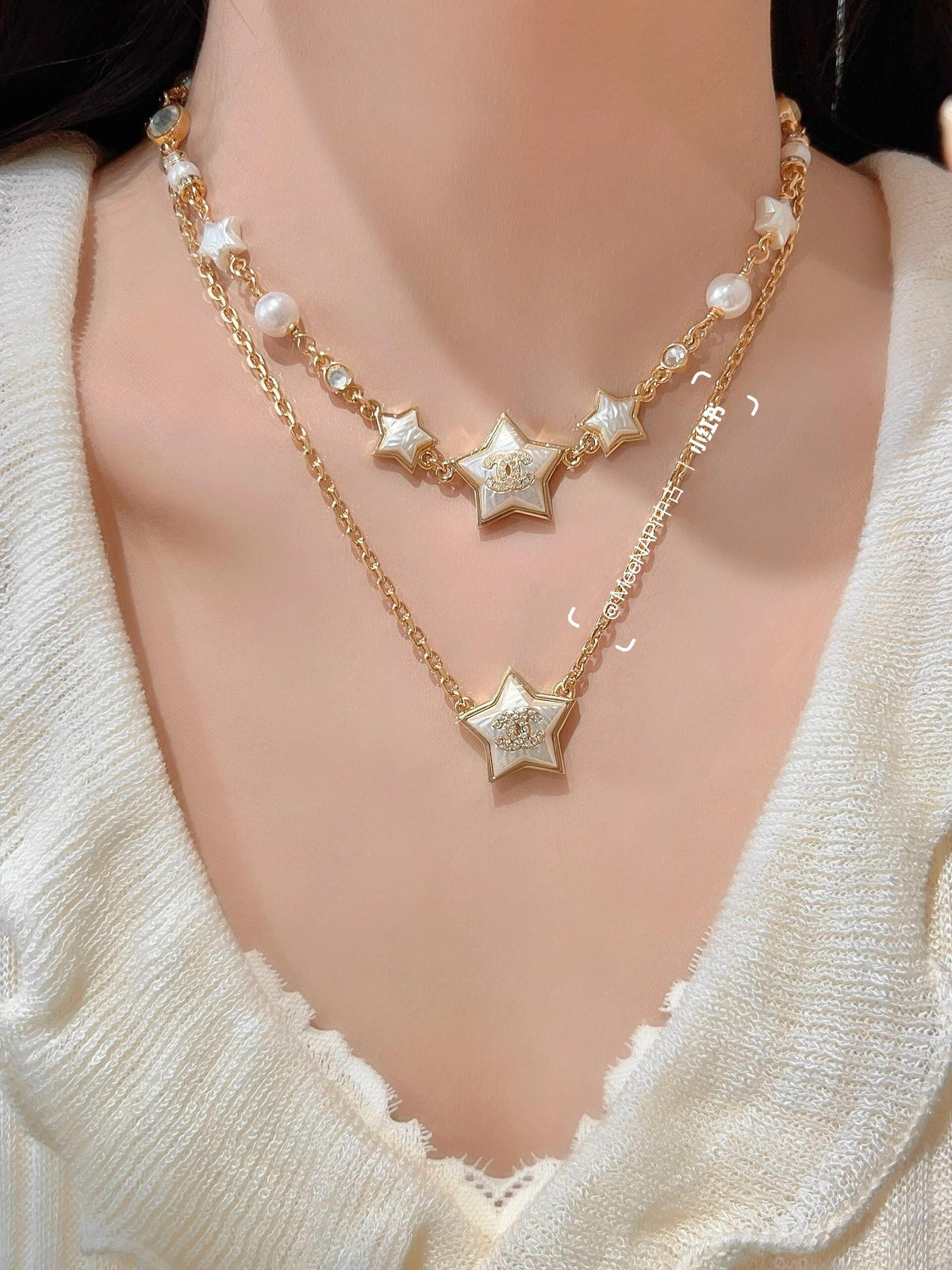 Chanel Brass Star Necklace