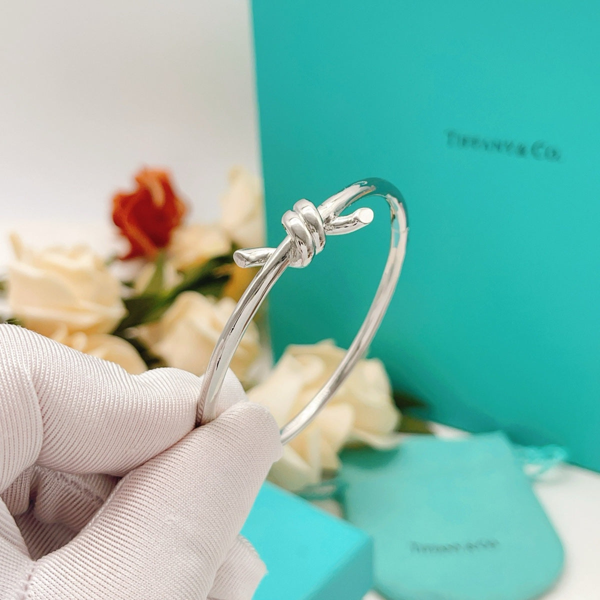Tiffany & Co. Silver Brass Knot Bracelet