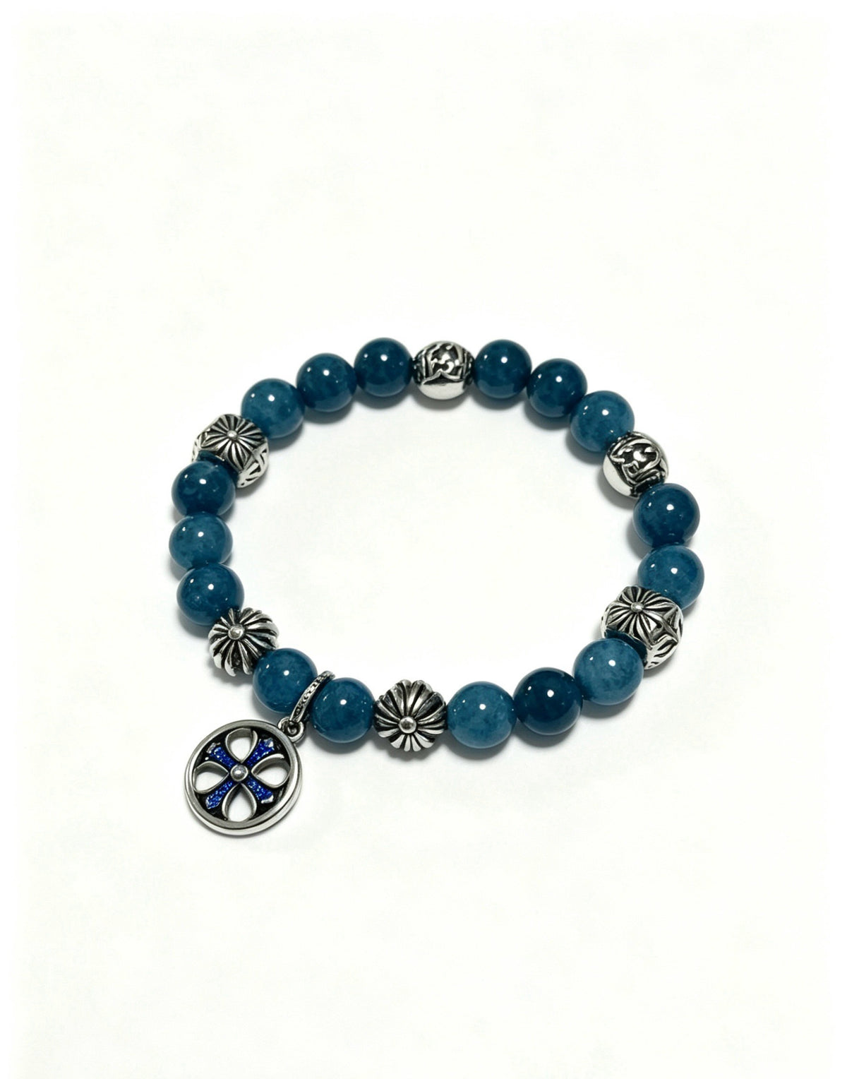 Chrome Hearts Sterling Silver Cross Bracelet