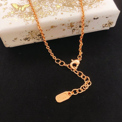 Dior Brass Bow Necklace