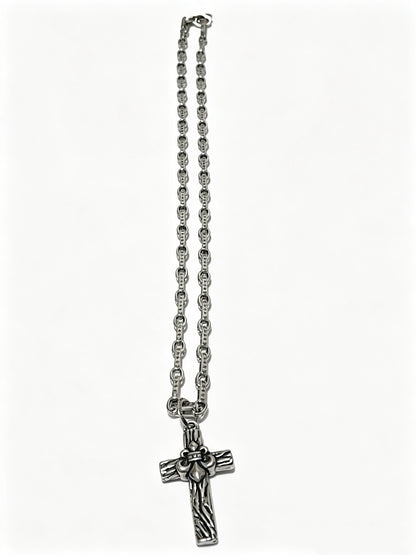 Chrome Hearts Sterling Silver Cross Necklace