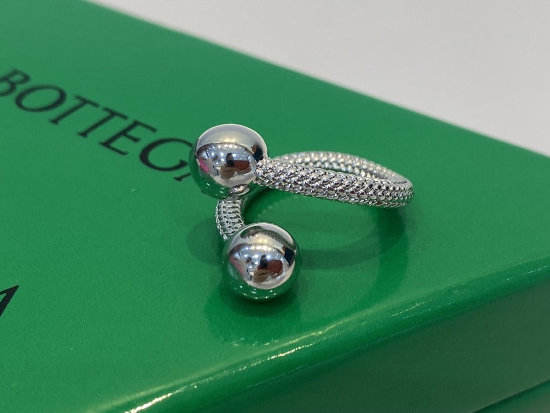 Bottega Veneta Brass Vintage-Finish Ring