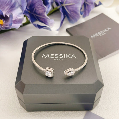 Messika Silver Brass Pave Bracelet