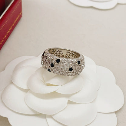 Cartier Silver Brass Leopard-Print Ring