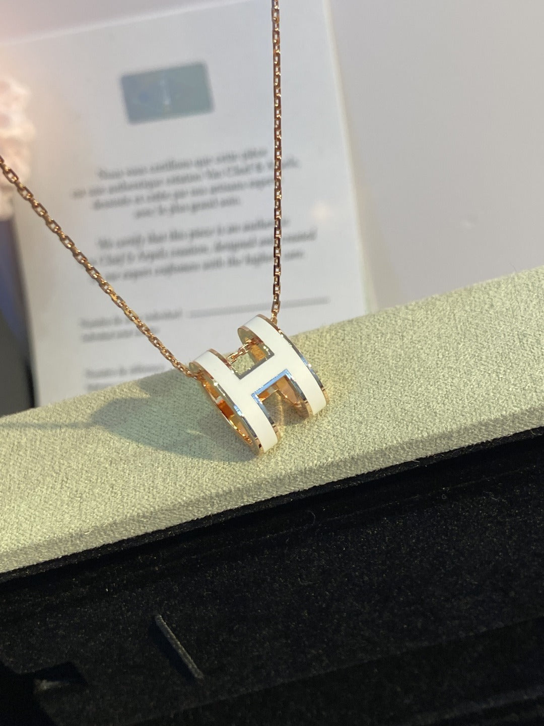 Hermes Logo Necklace