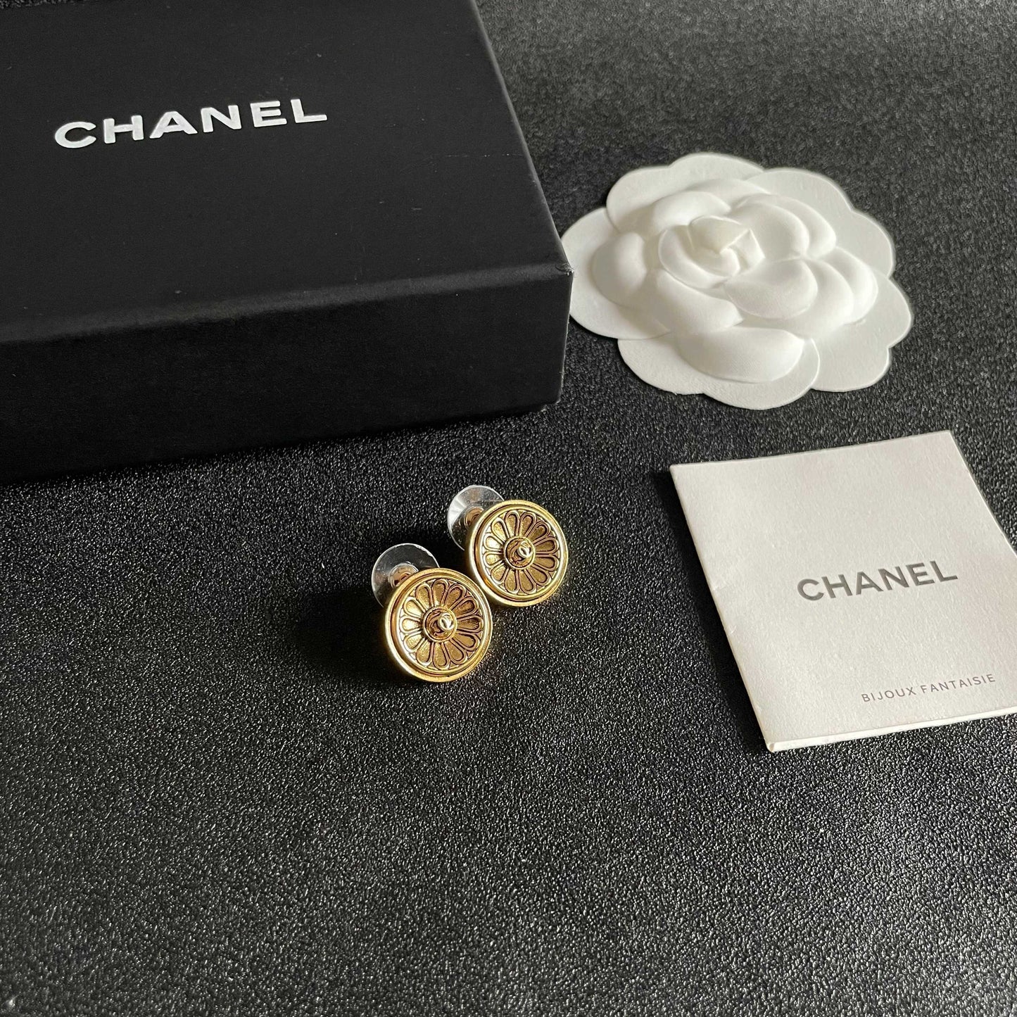 Chanel Vintage-Finish Earrings