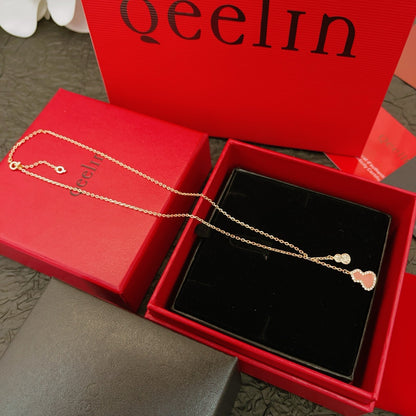 Qeelin Pink Brass Necklace
