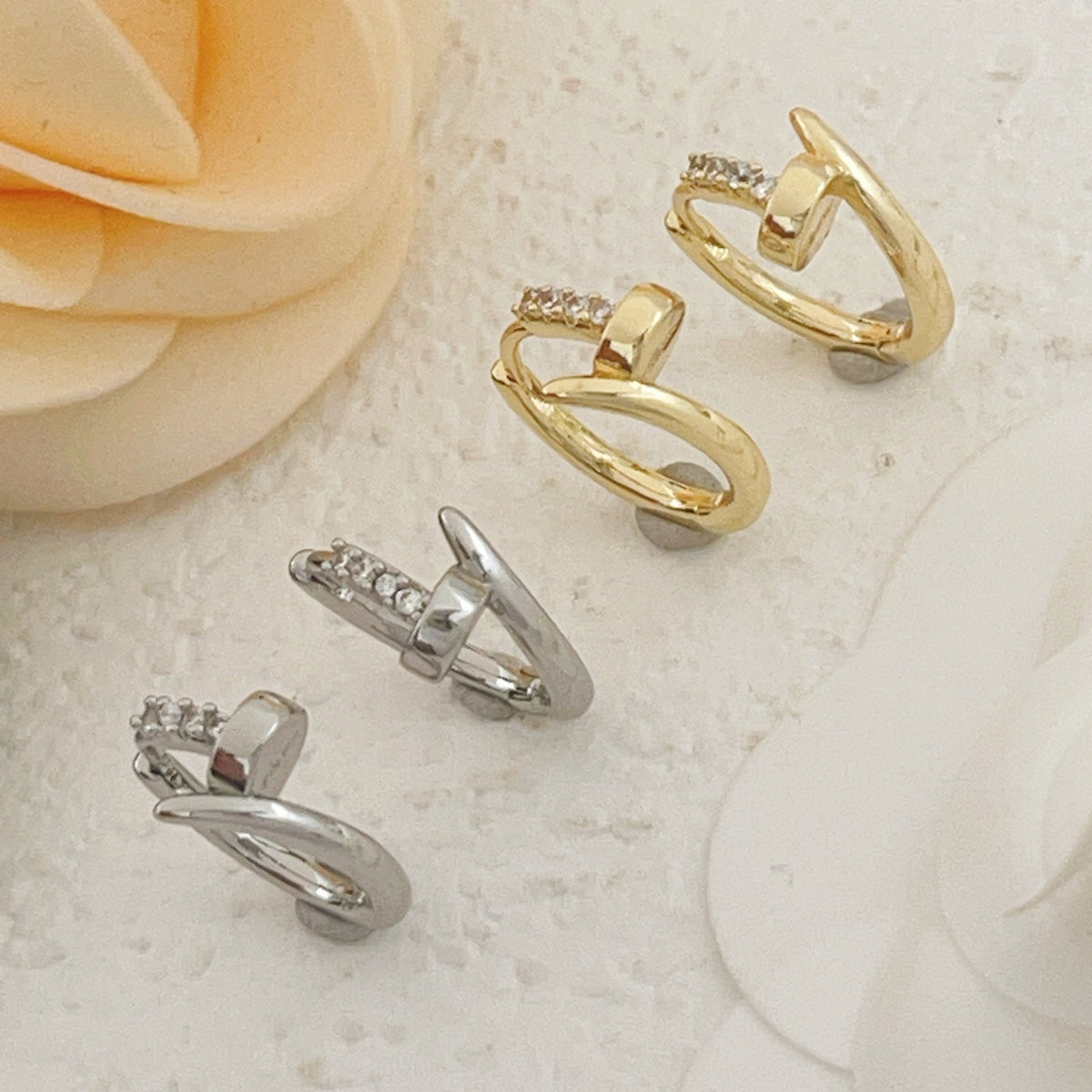 Cartier Silver Brass Earrings