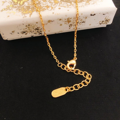 Dior Gold Brass Heart Necklace