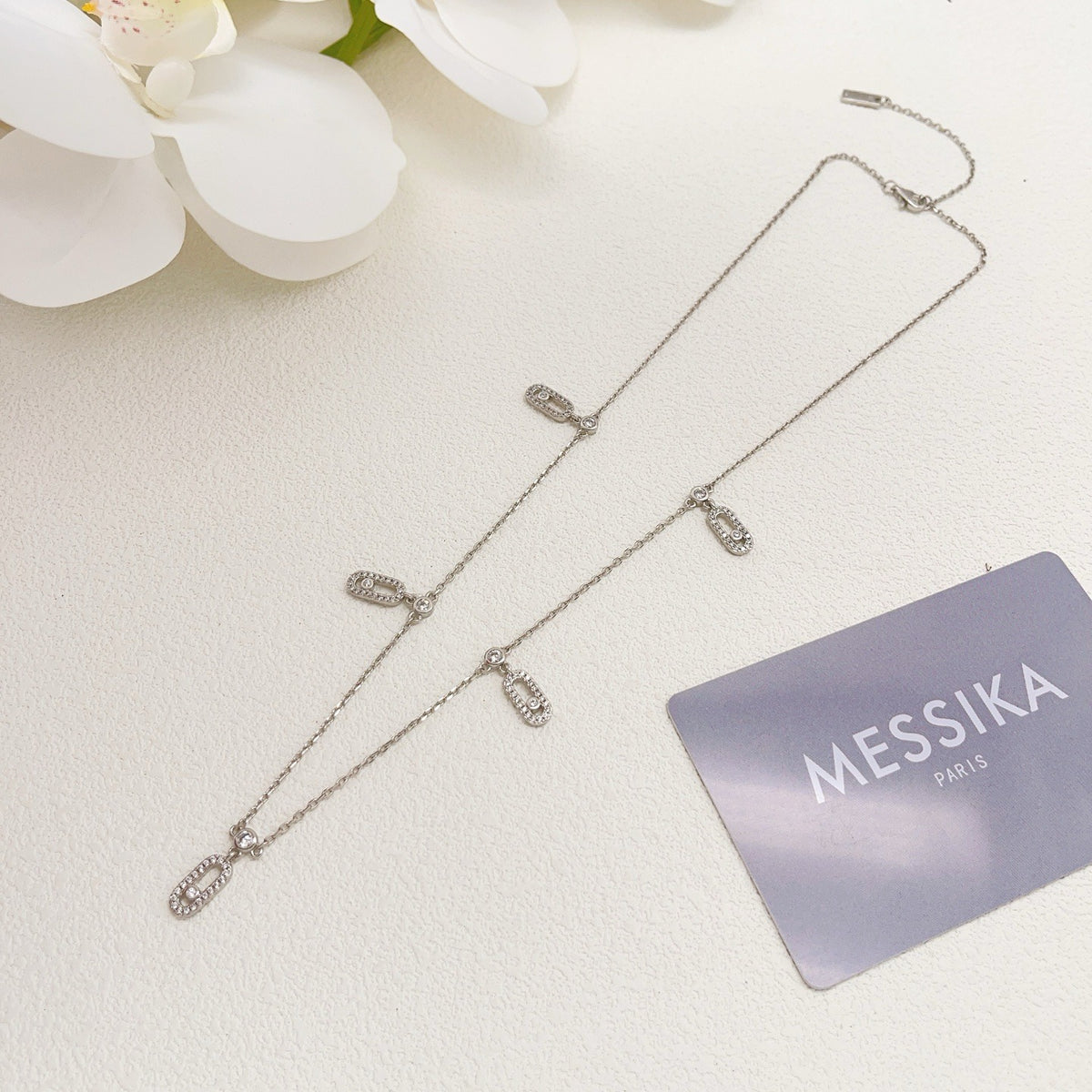 Messika Silver Brass Tassel Necklace