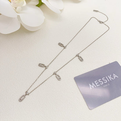 Messika Silver Brass Tassel Necklace
