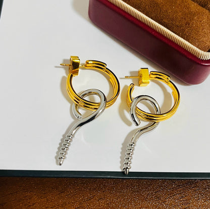 Balenciaga Brass Earrings