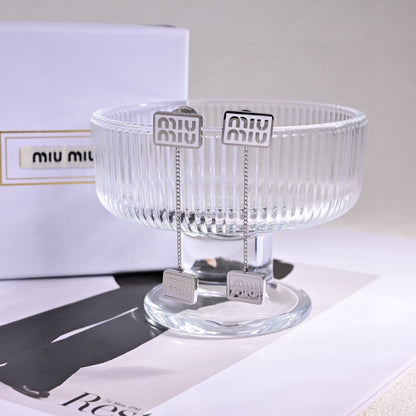 Miu Miu Logo Earrings