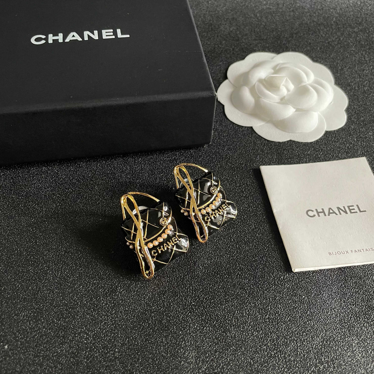 Chanel Logo Earrings