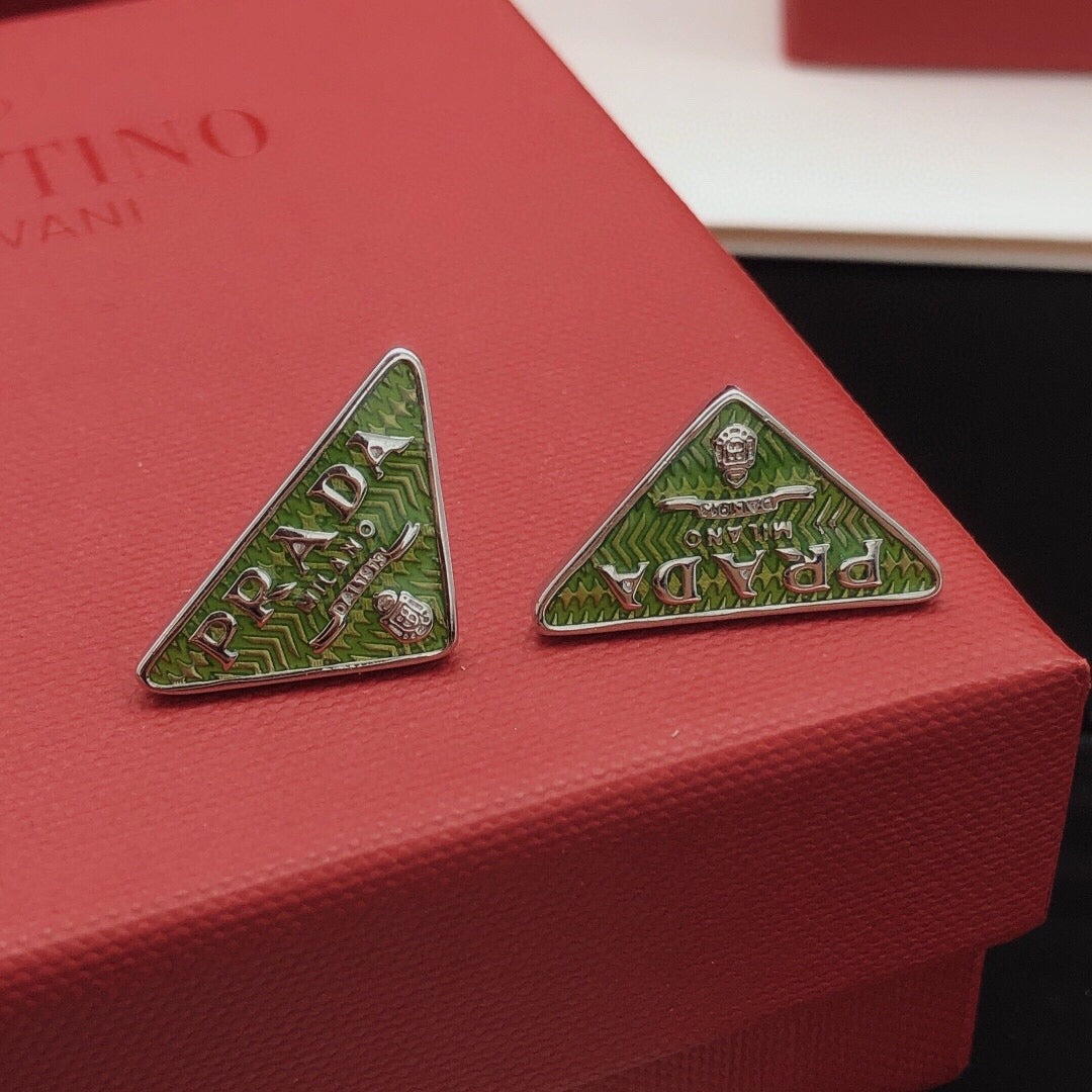 Prada Green Brass Earrings