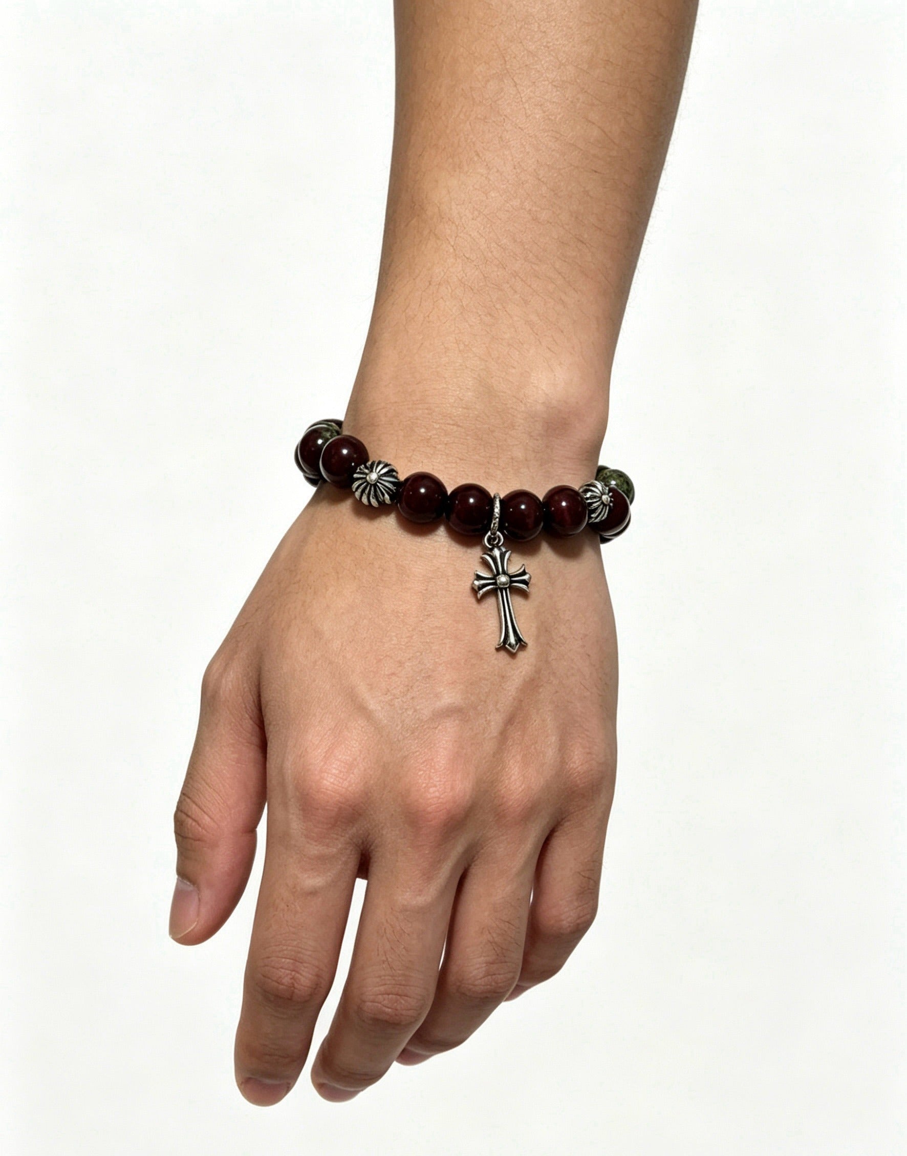 Chrome Hearts Sterling Silver Cross Bracelet