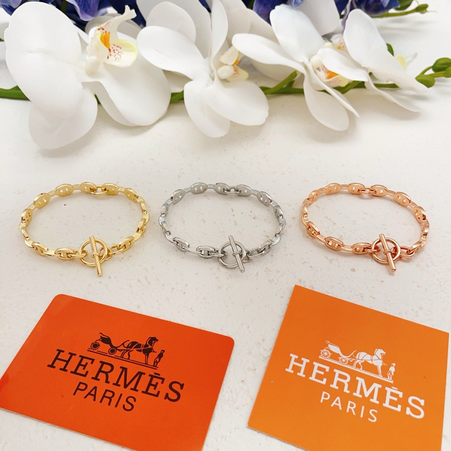 Hermes Silver Brass Bracelet