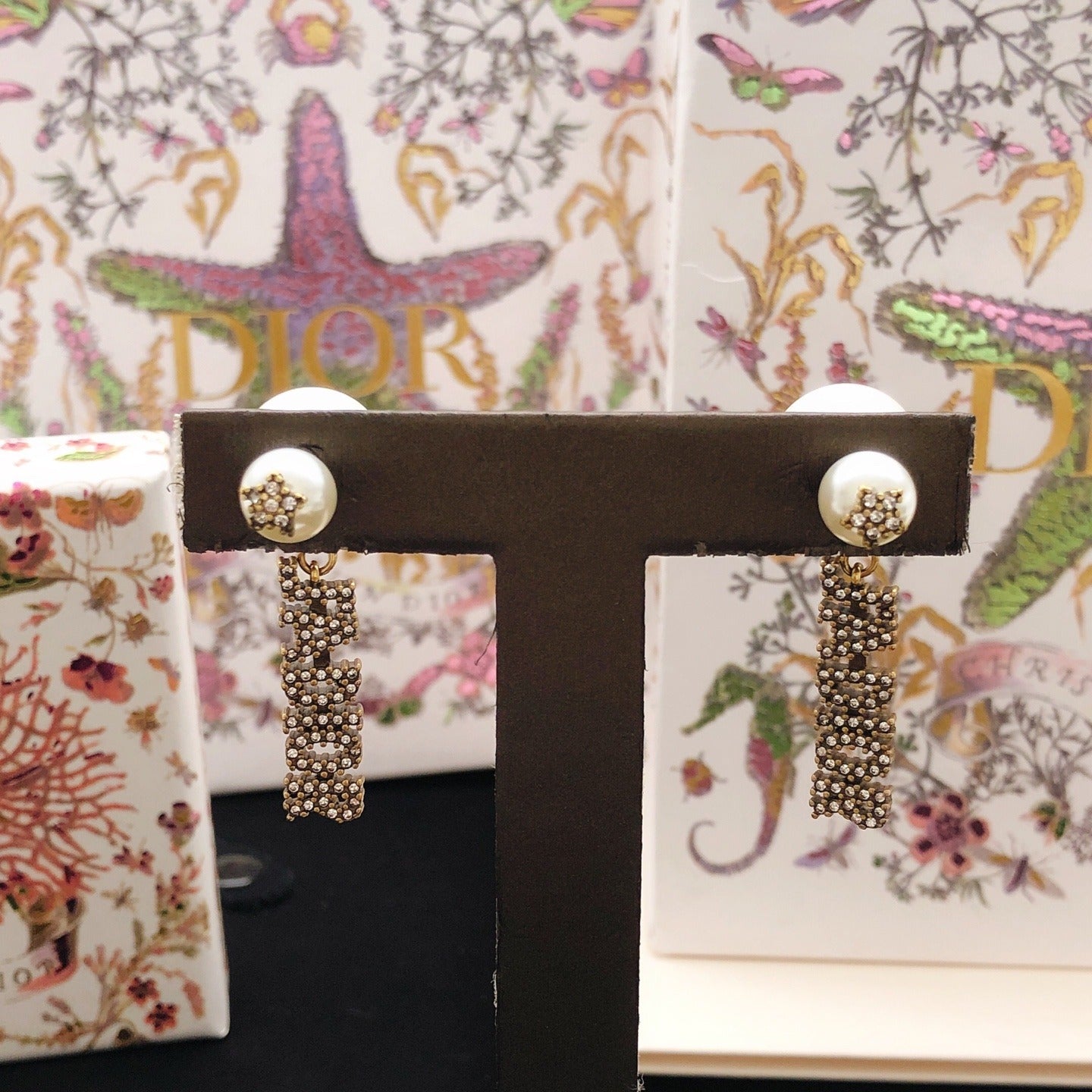 Dior Brass Star Earrings