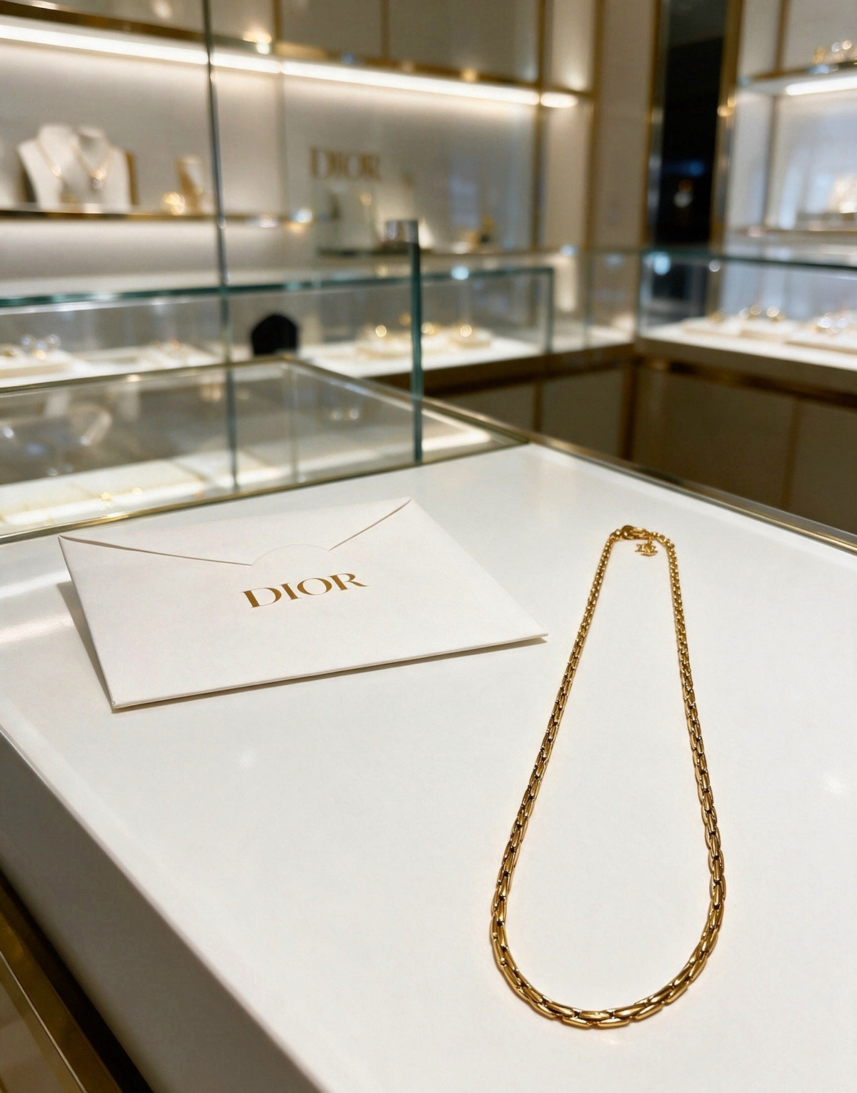 Dior Sterling Silver Chain Necklace
