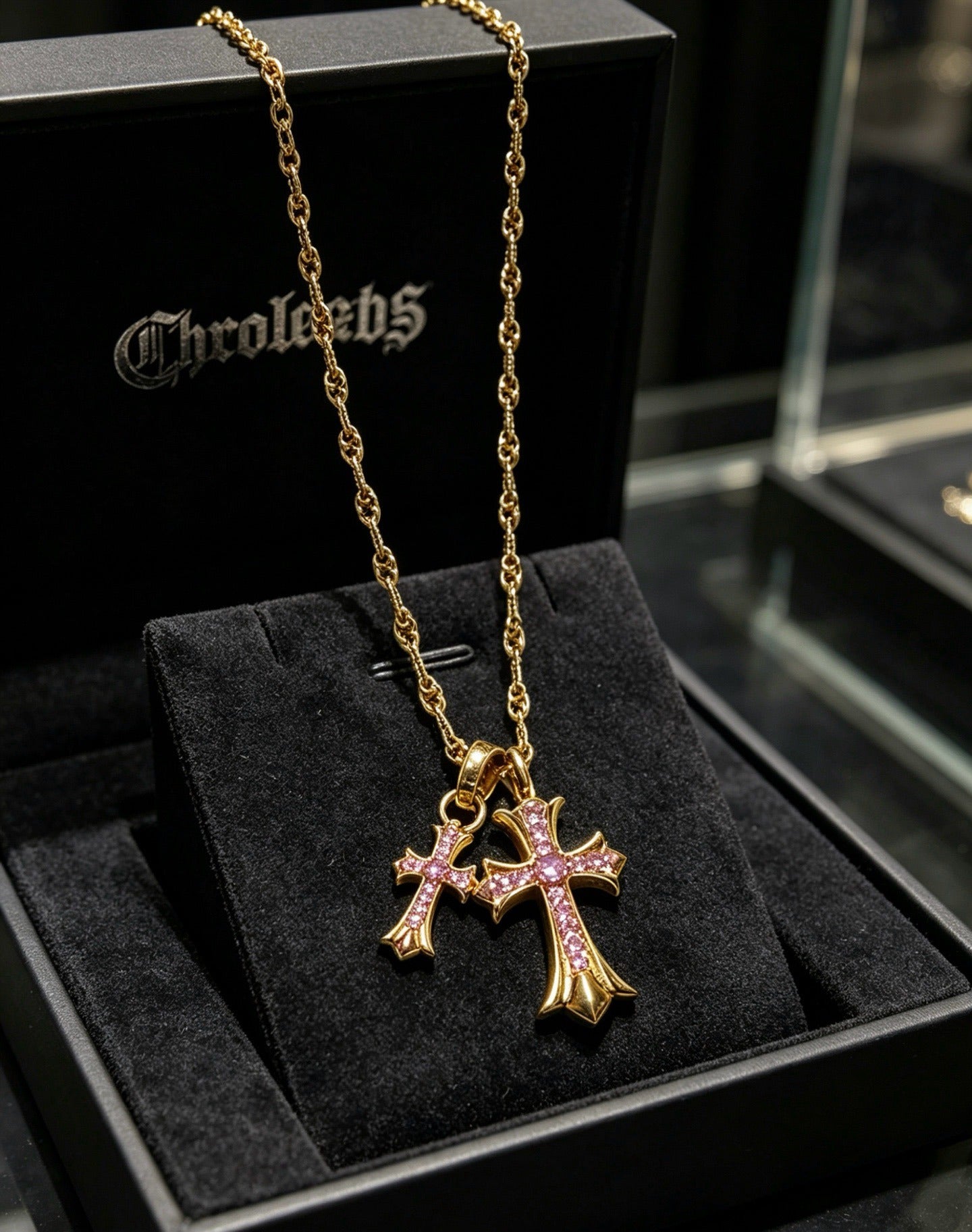 Chrome Hearts Sterling Silver Cross Necklace