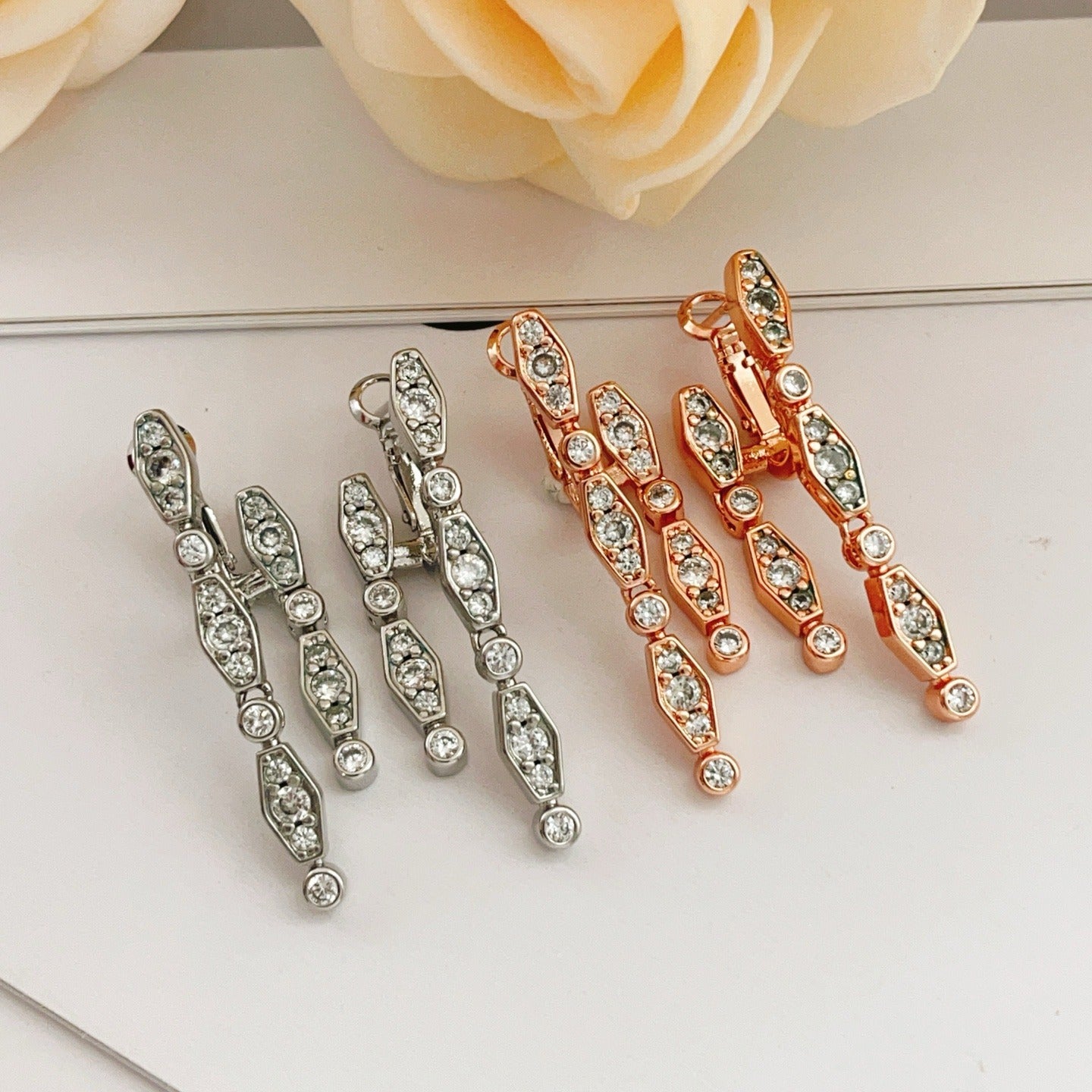 Cartier Silver Brass Tassel Earrings