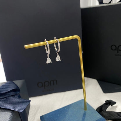 APM Monaco White Crystal Earrings