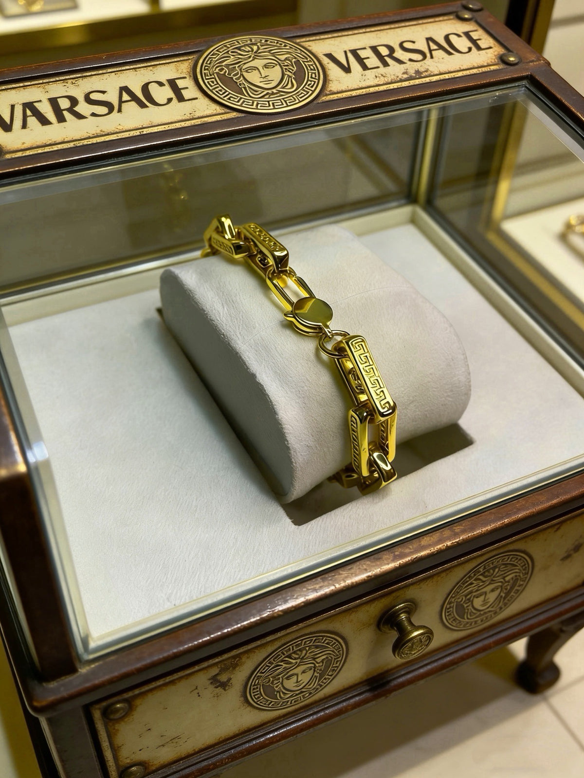 Versace Sterling Silver Chain Bracelet