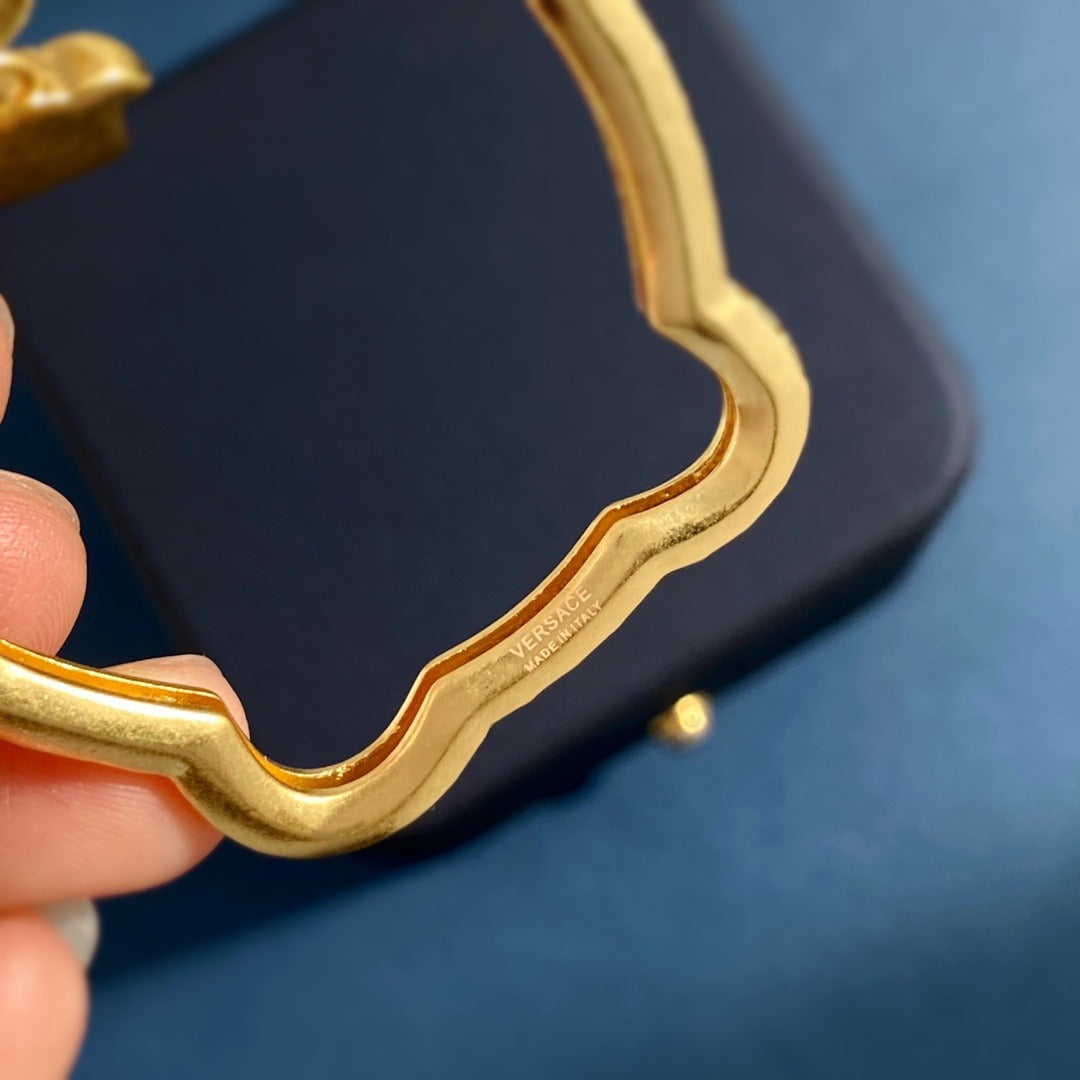 Versace Brass Medusa Earrings