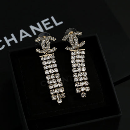 Chanel Brass Tassel Earrings
