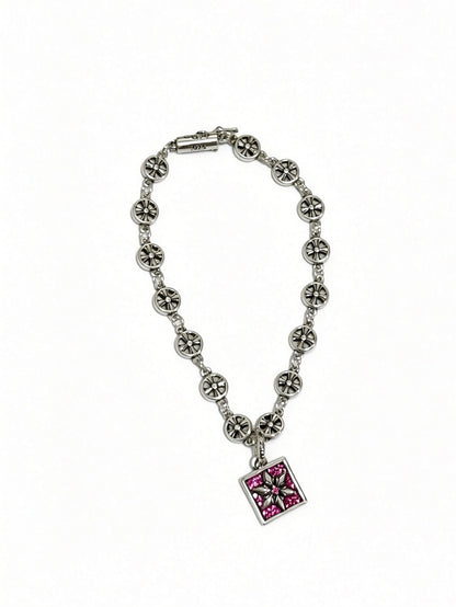 Chrome Hearts Sterling Silver Cross Bracelet