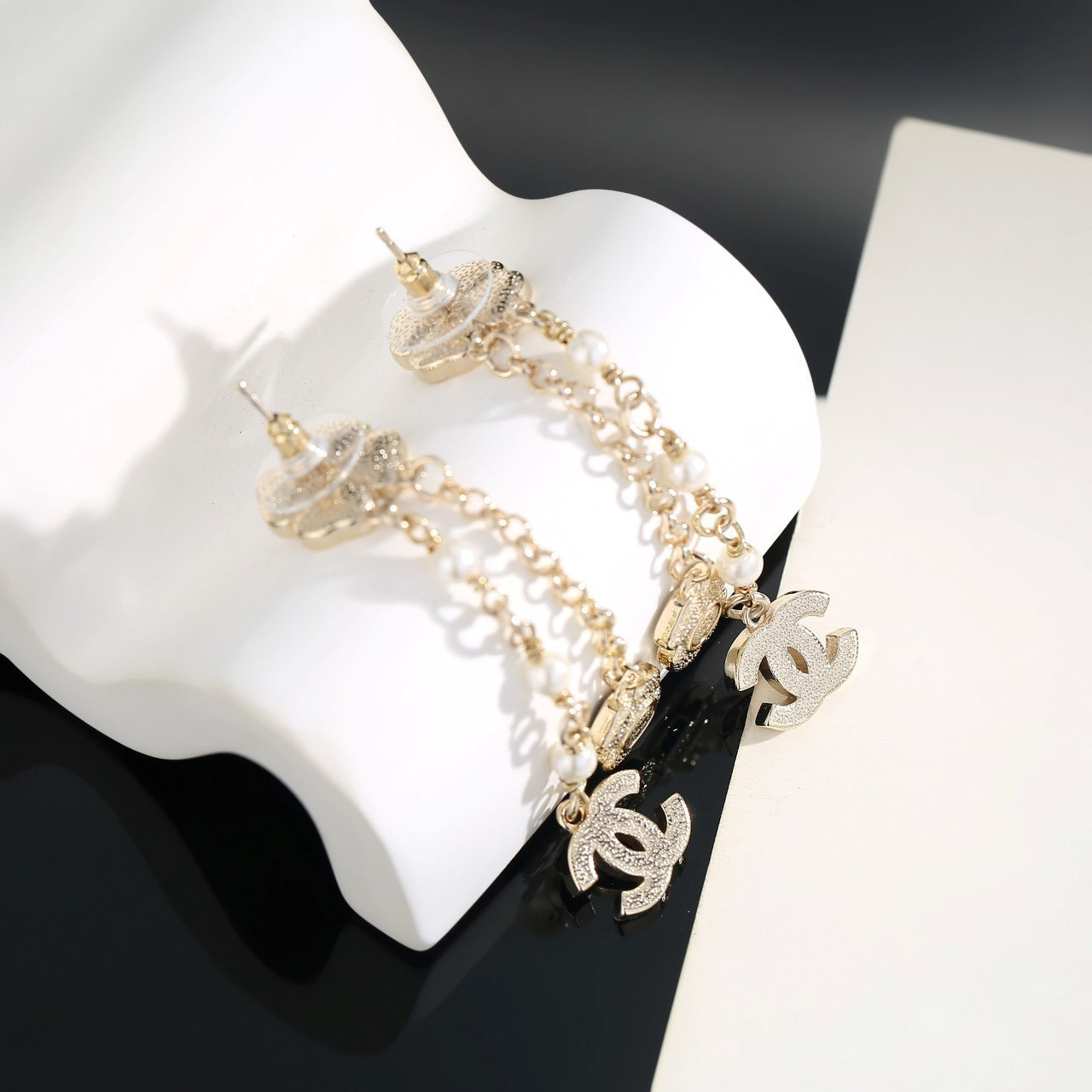 Chanel Gold Floral Earrings