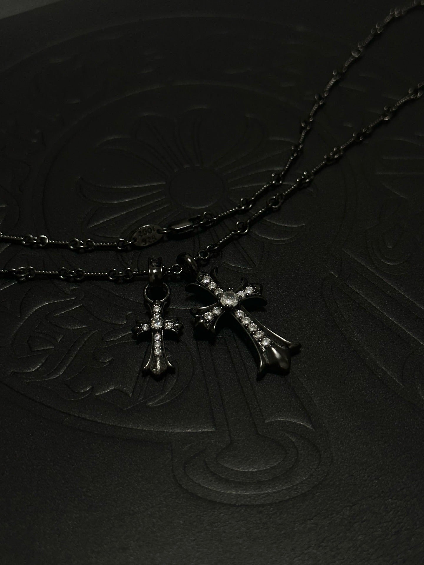Chrome Hearts Sterling Silver Cross Necklace