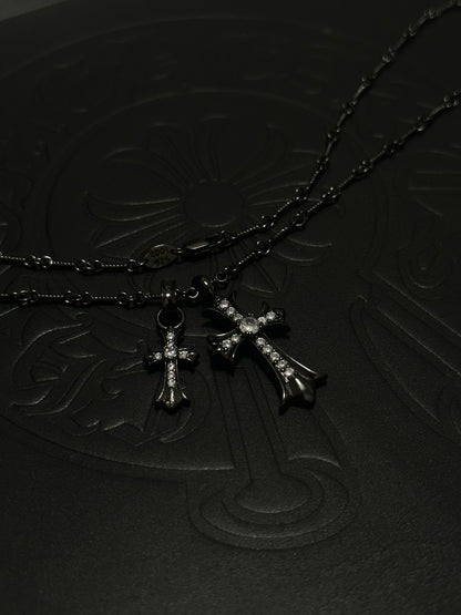 Chrome Hearts Sterling Silver Cross Necklace