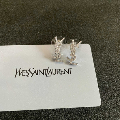 Saint Laurent Sterling Silver Vintage-Finish Earrings