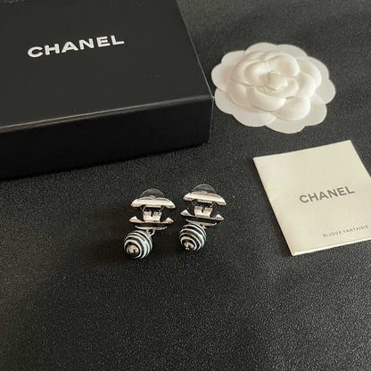 Chanel Colorblock Earrings