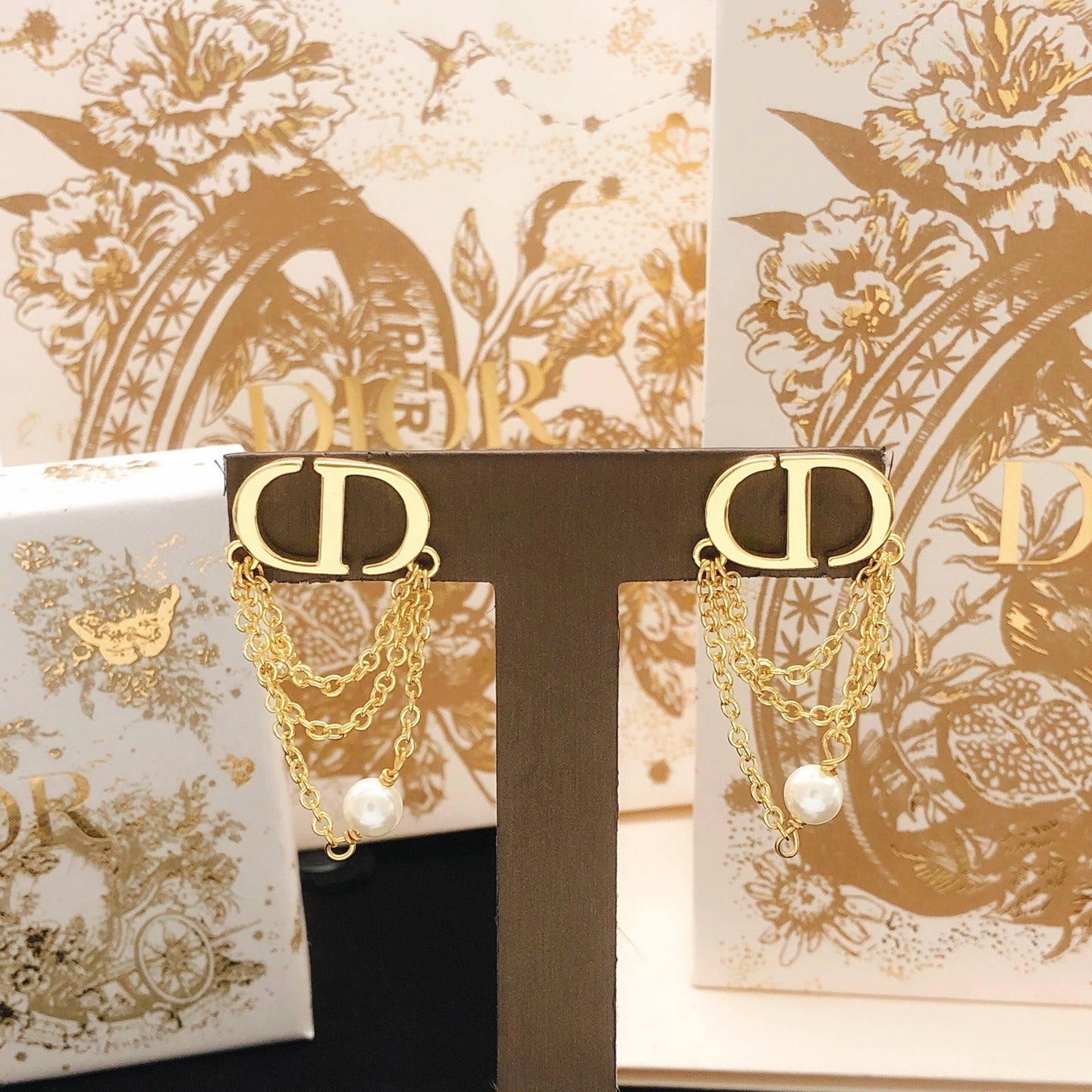 Dior Brass Tassel Earrings