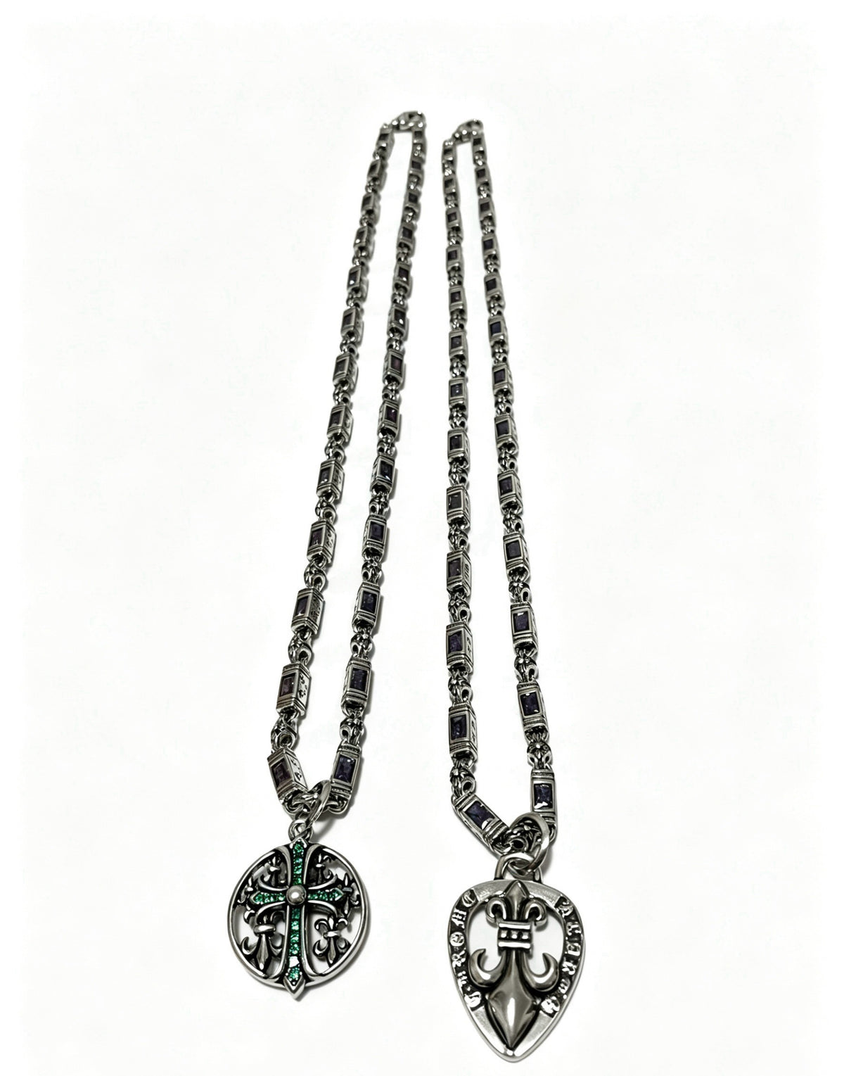 Chrome Hearts Sterling Silver Cross Necklace