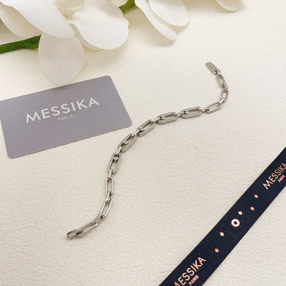 Messika Silver Brass Pave Bracelet