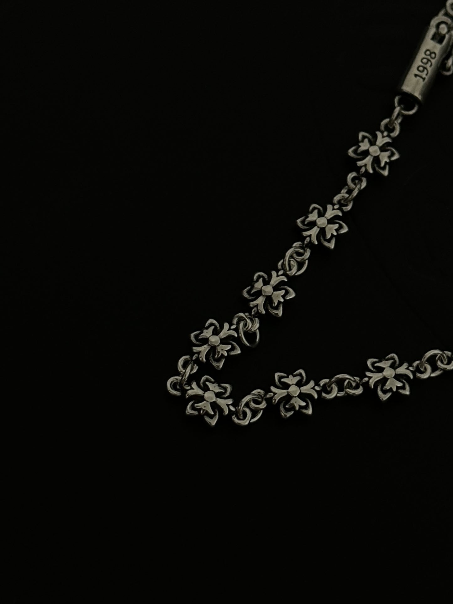 Chrome Hearts Sterling Silver Cross Bracelet