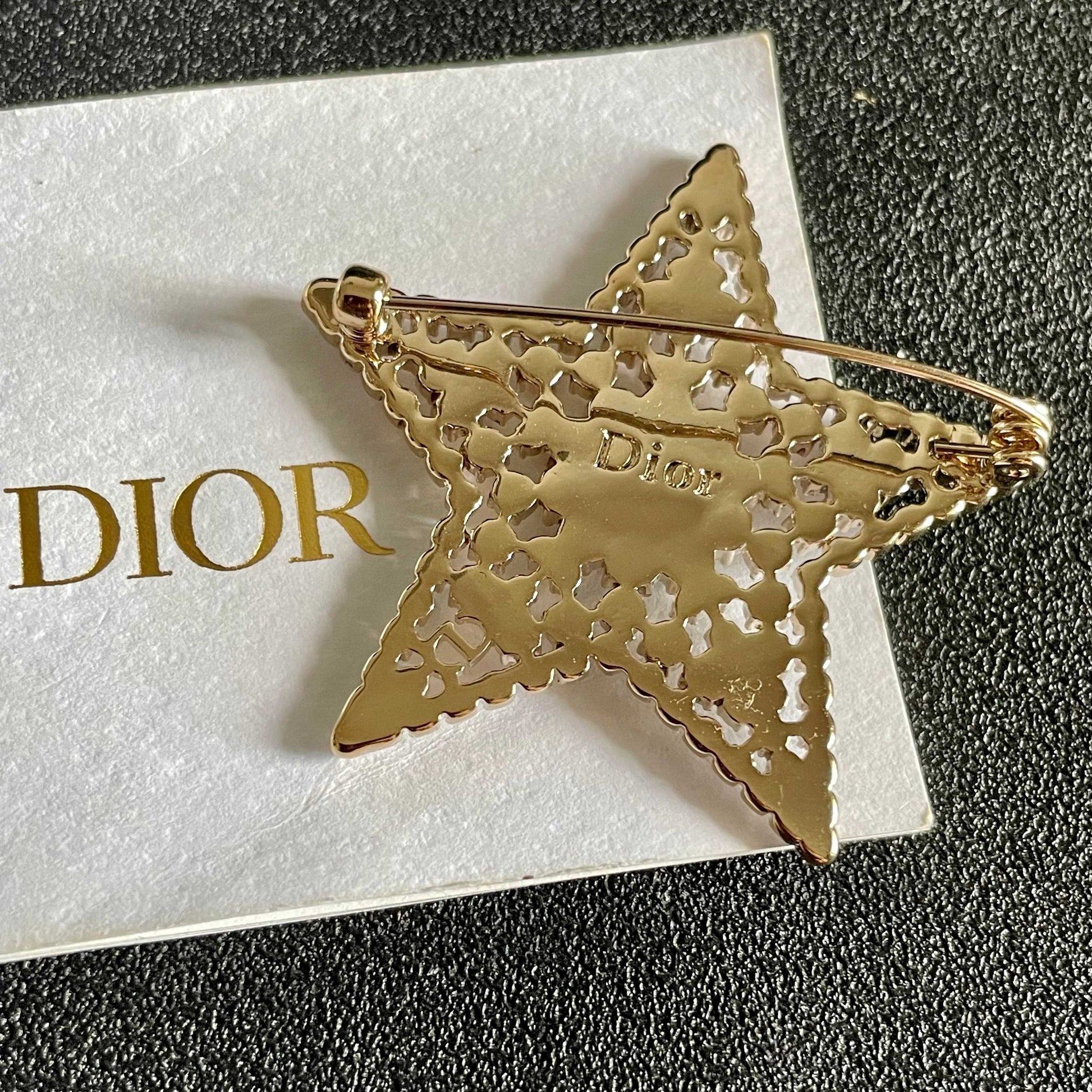Dior Brass Logo Brooch