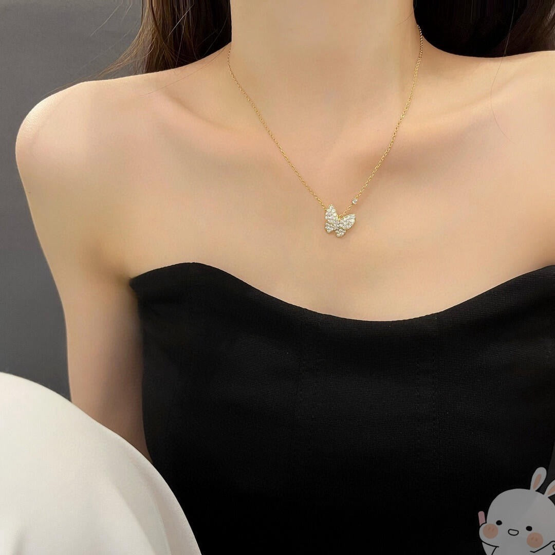 Van Cleef & Arpels Silver Butterfly Necklace