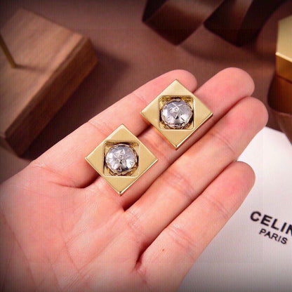 Celine Gold Orb Earrings