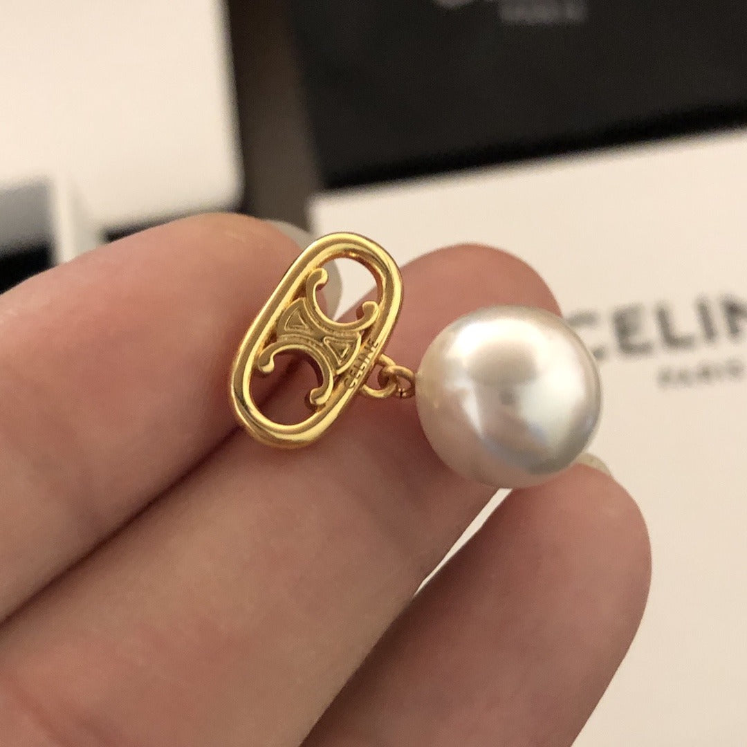 Celine Logo Earrings