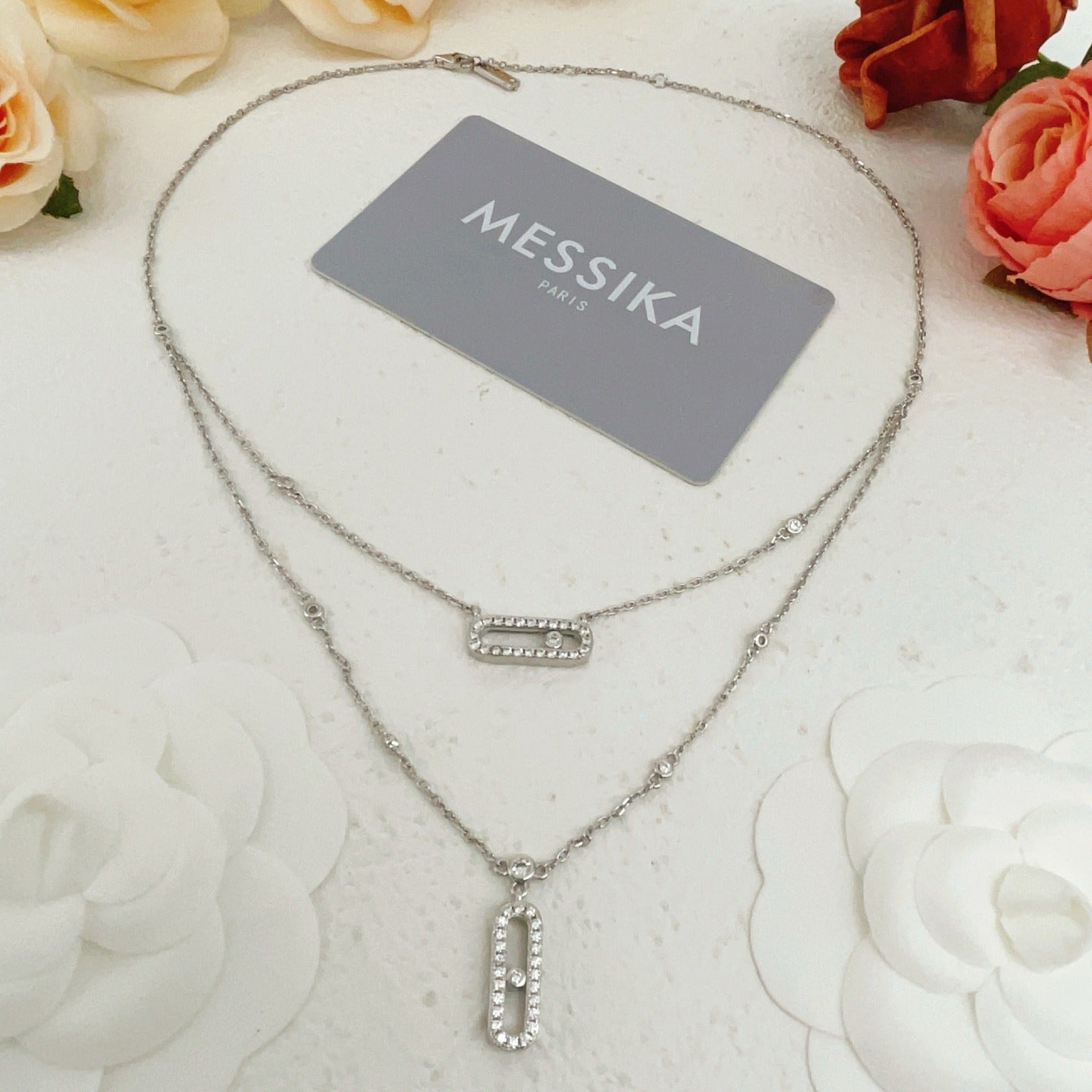 Messika Silver Brass Tassel Necklace