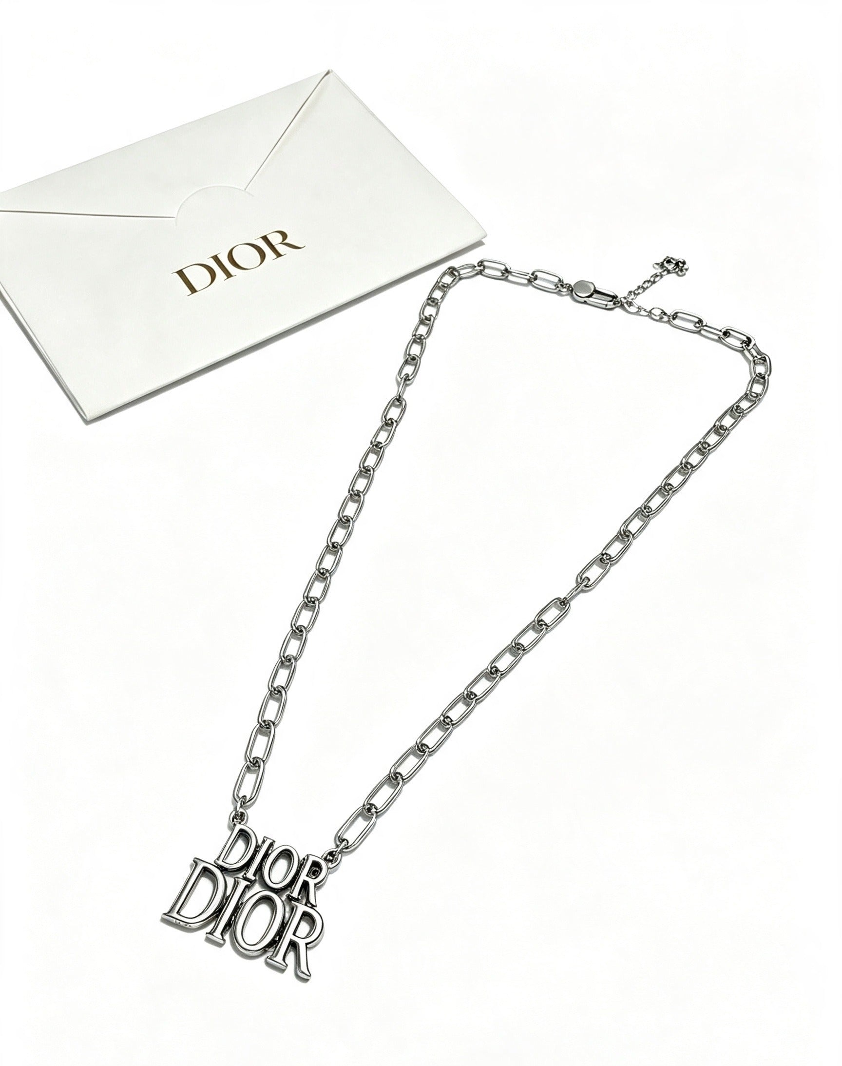 Dior Sterling Silver Chain Necklace