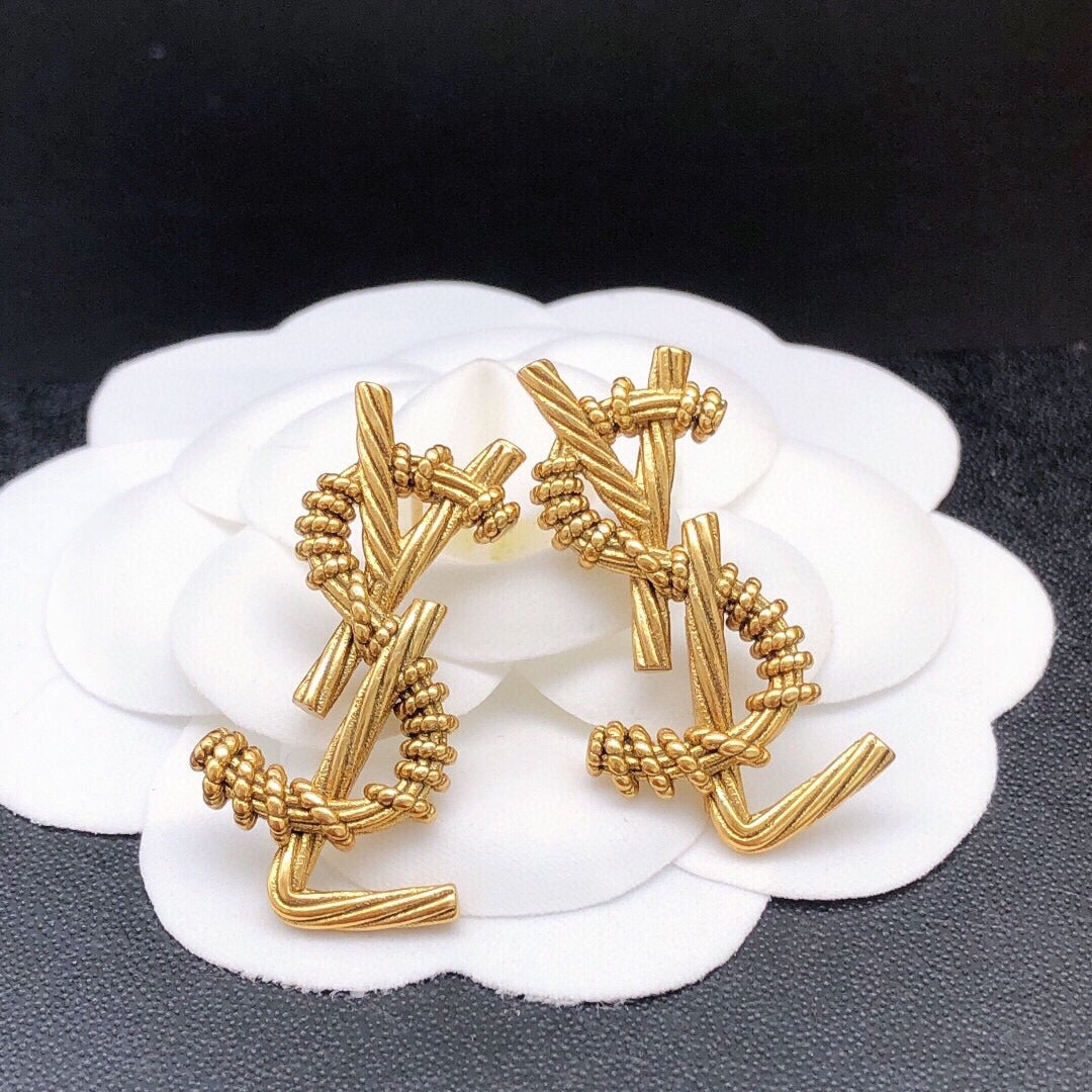 Saint Laurent Silver Earrings