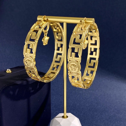Fendi Brass Medusa Earrings