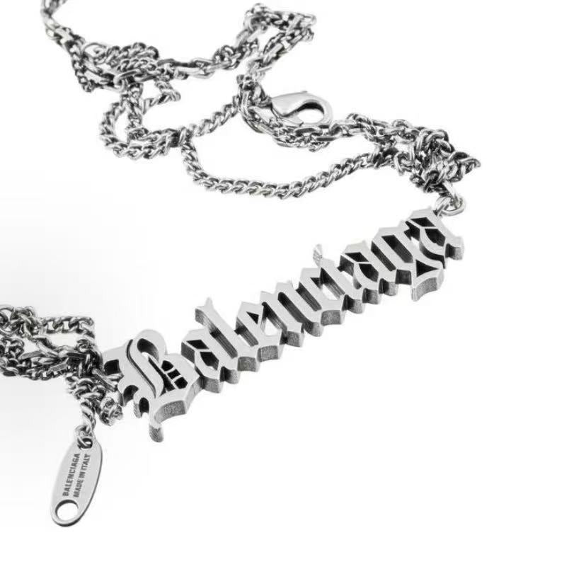 Balenciaga Brass Vintage-Finish Necklace