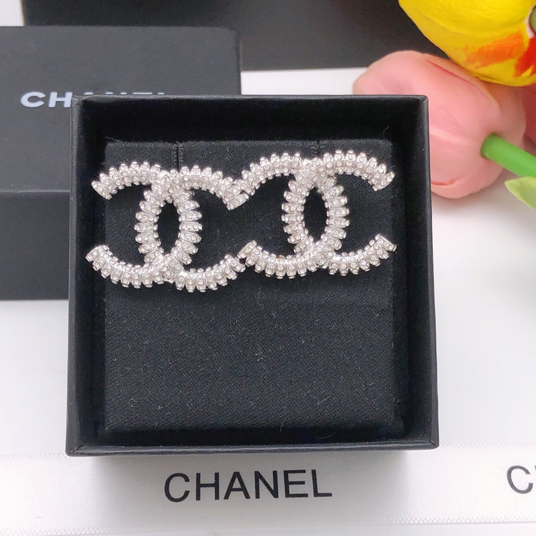 Chanel Silver Brass Earrings
