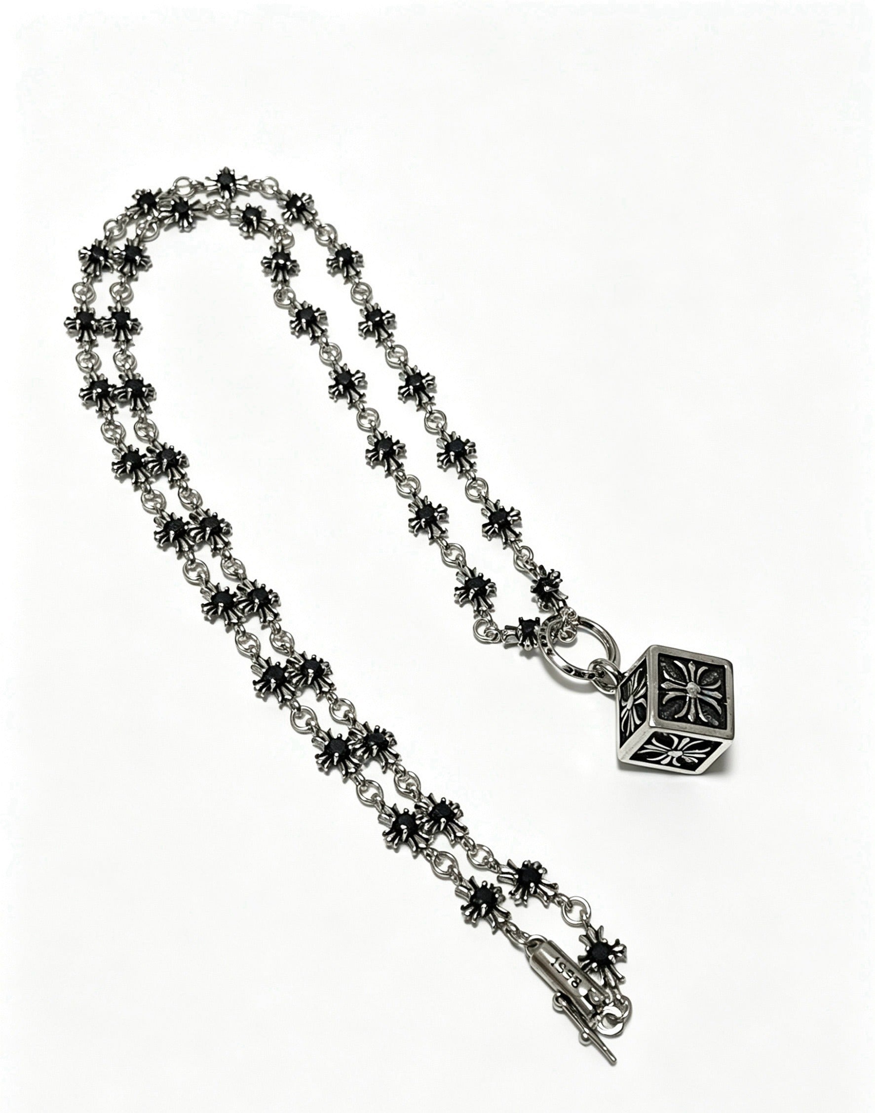 Chrome Hearts Sterling Silver Cross Necklace